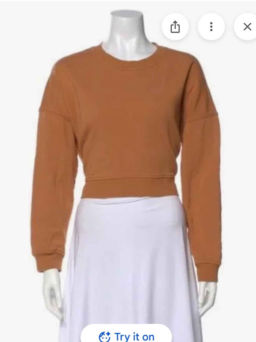 STAUD Crewneck Sweatshirt in Warm Camel